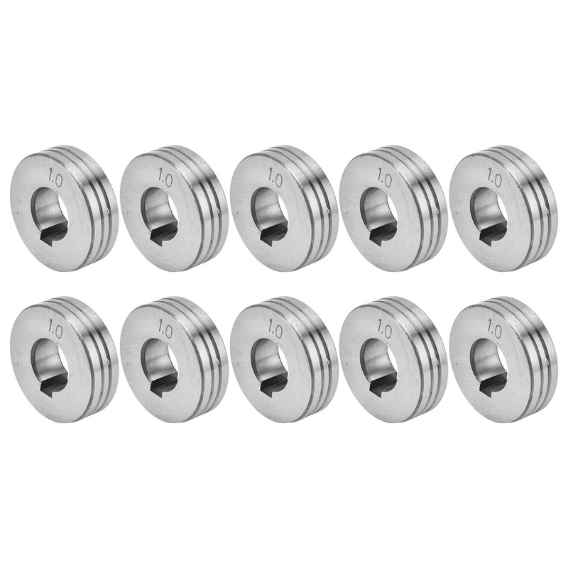 10Pcs Welder Wire Feed Roller 1.0‑1.2mm Groove Feeding Guide Wheel