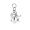 NKlaus Necklace Pendant Faith Love Hope 925 Silver Shiny Zirconia