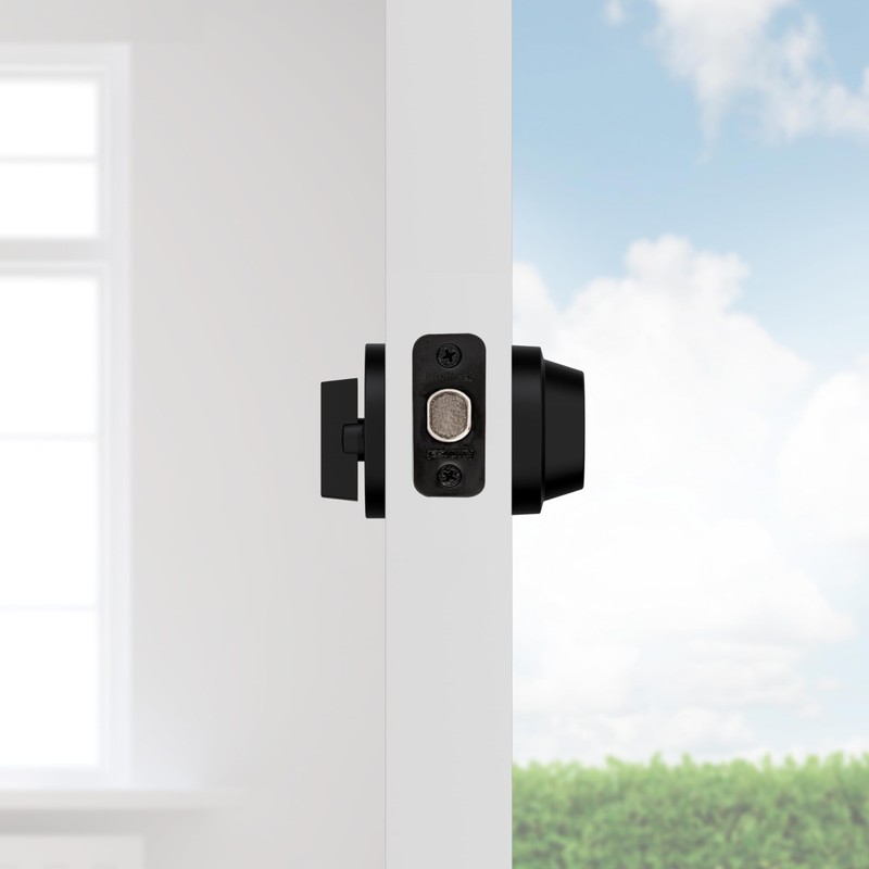 Weiser Elements Matte Black Round Deadbolt Lock, ANSI/BHMA Grade 3