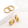 GIGB PBDK 4Pcs 18K Gold Rings Set for Women Men