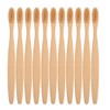 TEAMWILL 20pack Bamboo Toothbrush 100% Natural Organic Medium BPA Free