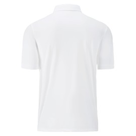 PWOMAG Mens Polo Shirts for Men Short Sleeve Performance Moisture Wicking Quick Dry Casual Solid Sport Collared Golf Shirts for Men, XL White