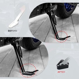 Xitomer Motorcycle Side Stand Enlarger Fit for MT09 MT09SP 2023 2022 2021 TRACER 9 GT MT09/SP / XSR900 2022-2024 Kickstand Shoes Extension Enlarger plate Kickstand Plate