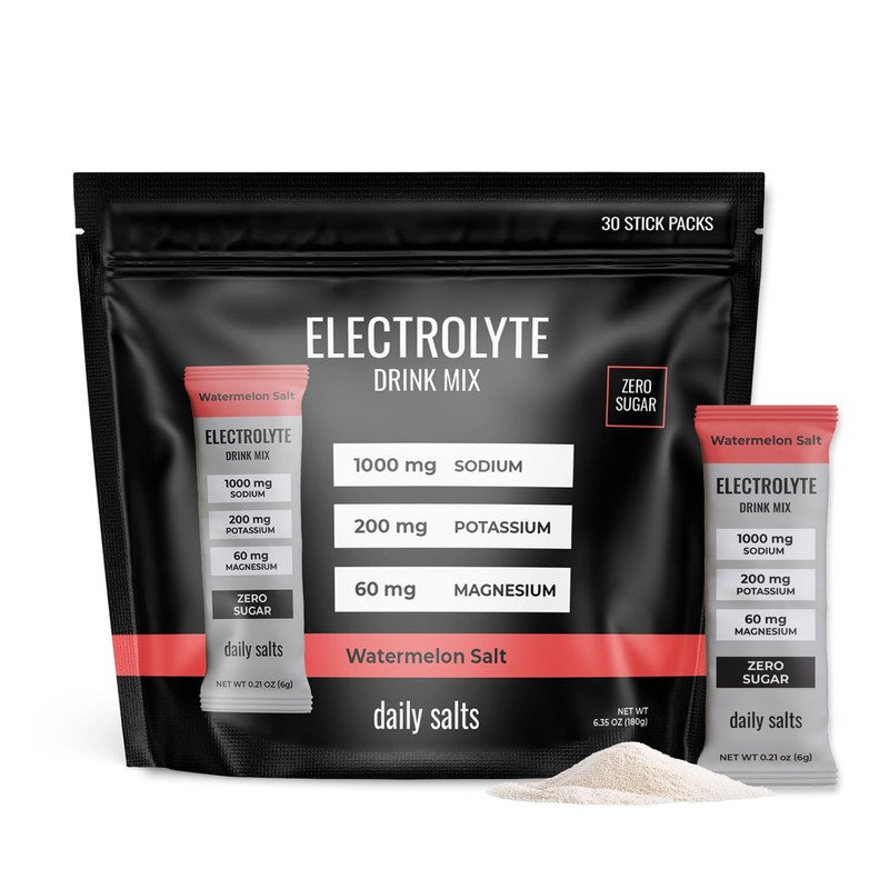 daily salts Electrolyte Drink Mix – Hydration Packets | Watermelon