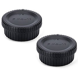 JJC 2-Pack Body Cap and Rear Lens Cap Cover Kit for Nikon D7000 D7100 D7200 D7500 D5600 D5500 D5300 D5200 D5100 D3500 D3400 D3300 D3200 D780 D750 D610 D500 D850 D810 & More Nikon F Mount DSLR and Lens