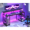 ODK 55 Inches Gaming Desk with LED Lights, Computer Desk
