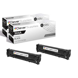 CS Compatible Toner Cartridge Replacement for HP CM2320 CC530A Black HP 304A Color CM2320N CM2320NF CM2320FXI CP2025 CP2025N CP2025DN CP2025X CP2020 CM2320MFP CP2026 2 Set