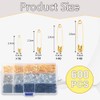 Pack of 600 Safety Pins, 4 Sizes 19 mm -
