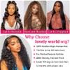 Lovelyworld 24 inch Deep Wave Lace Front Wigs Human Hair