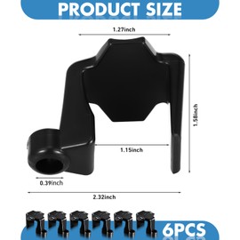 Hanaive 6 Pack Boat Fender Clips Boat Bumper Clips Adjustable Pontoon Boat Accessories Pontoon Rail Fender Hanger Adjustable Fender Cleats for Bumpers Accessories (Classic)