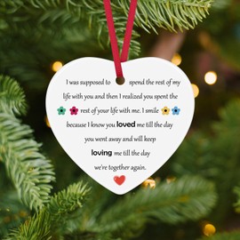Memorial Gift for Loss of Husband Wife Sympathy Ceramic Ornament Sympathy Gift for Loss Christmas Ornament Bereavement Gift for Loss of Husband Remembrance Ornament in Memory of Husband Gift
