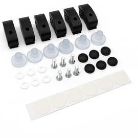 Bonnet Wind Bug Stone Deflector Protector Assembly Plastic Clips Set Fitting Kit Repair Kit Compatible with All Vehicles | Universal Fit | Black Plastic - Front Center | 36 Pieces