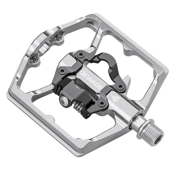 Mountain Bike Pedals- Dual Function Bicycle Flat Pedals and Clipless