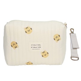 Baby Tote Bag, Embroidery Quilted Cotton Cute Organizer Pouch Mini Diaper Bag Stroller Bag Infant Carriages Diaper Organizer Pouches Handbag Nursery Storage Bin for Diapers