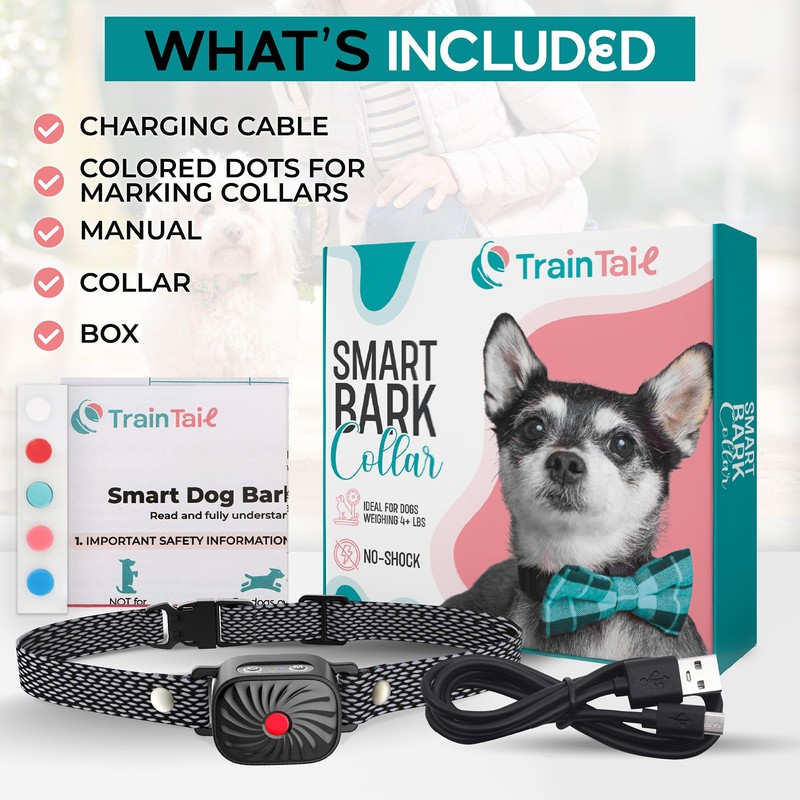 Bark Collar for Small/Medium Dogs, No Shock Anti Bark Collar,