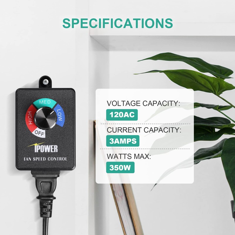 iPower 10 Inch 318 CFM Inline Duct Ventilation Fan Combo,