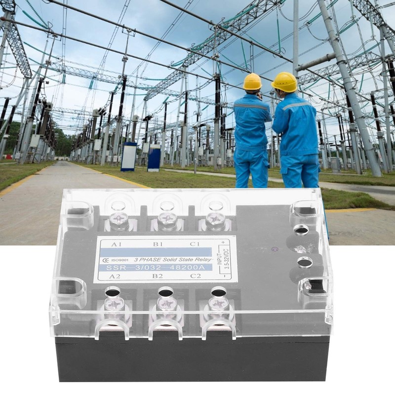 3-Phase Solid State Relay DC Control AC 480V 200A Industrial
