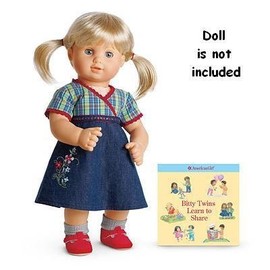 American Girl Bitty Twin Plaid & Denim Dress Set