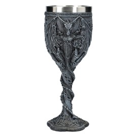 Gothic Goblet with Black Dragon - 19.5cm - Mystical Decoration