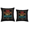 Gas. Clutch. Shift. Repeat. Stick 6-Speed Manual Driviving Throw Pillow