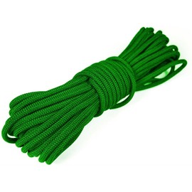 KuTi Kai 20M(64FT) Nylon Rope,Climbing Traction Tying Powerful Rope,Multi-functional Thick Tarp Hanging String for Gardening Design,Wedding,Fishing,DIY and Luggage Bundling (Green, 4MM)