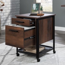Sauder Briarbrook Mobile File, L: 17.95" x W: 20.32" x H: 26.58", Barrel Oak Finish