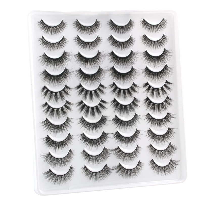 Oreola False Eyelashes, Dramatic Fluffy Faux Mink Eyelashes, Pack of