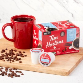 Tim Hortons French Vanilla Coffee, Single-Serve K-Cup Pods Compatible with Keurig Brewers, 12ct K-Cups