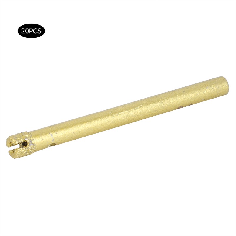 20PCs Hand Electric Drill Bit Brazing Hole Opener Gold 6mm