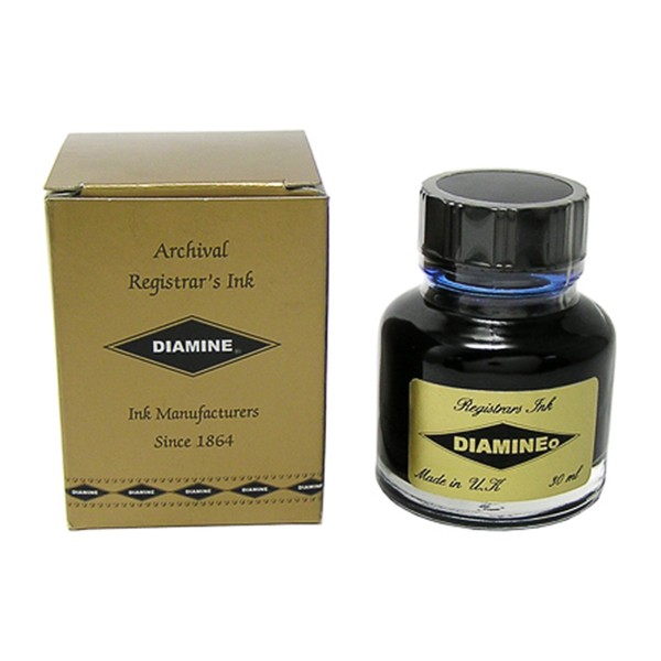 Diamine Registrar's Bottled Ink 30ml - Blue/Black