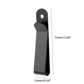 dophee 10Pcs Metal Belt Clip Holster Sheath Belt Clip Clasp Spring Hook Clamp Holders Versatile Buckle for Pockets Wallet Key Hooker DIY Accessories, 72x15mm/2.83"x0.59", Black