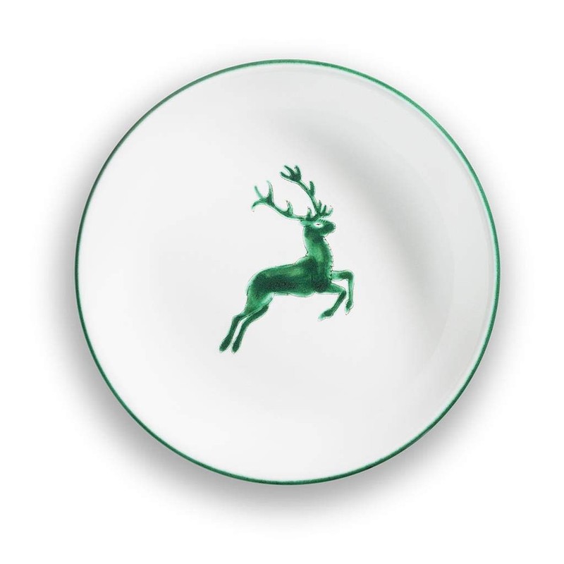 GMUNDNER KERAMIK Soup Plate Cup Diameter 20 cm Green Deer