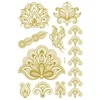 5 Sheets Temporary Metallic Flash Tattoos Set Gold5 VV Gold