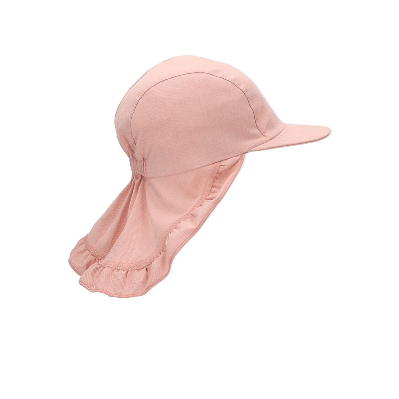 Sterntaler Girls' Peaked Cap with Neck Protection Wave Sun Hat,