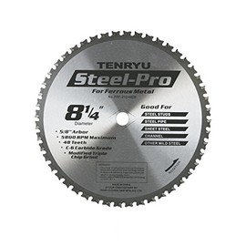 Tenryu PRF-21048BW 8-1/4" Ferrous Metal Circular Saw Blade 48T 1" Arbor