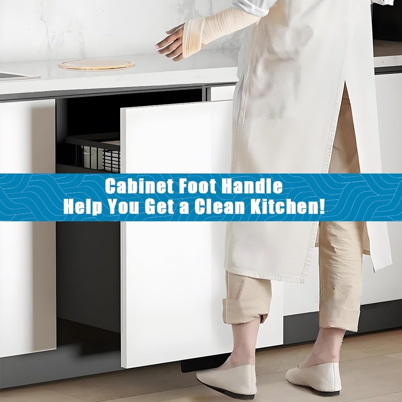 zxbaers Cabinet Foot Pull with Adhesive and Screws, Foot Pull