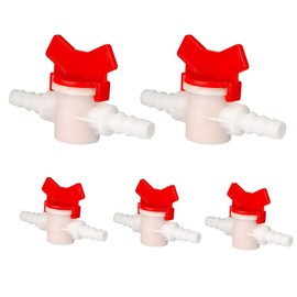 JENSWILL 2 Pack Barbed Ball Valve 5/16" OD In-Line Ball Valve Shut-Off Switch with Hose Barb for Drip Irrigation and Aquariums Agricultura Garden