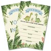 WENFLY Dinosaur Baby Shower Invitations Card, Party Invitations Kit with