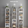 TUTOTAK 6 Tier Bookcase and Bookshelf, Narrow Book Shelf with