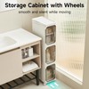 UFORU 3-Tier Narrow Storage Cabinet with Magnetic Doors and Shelves,
