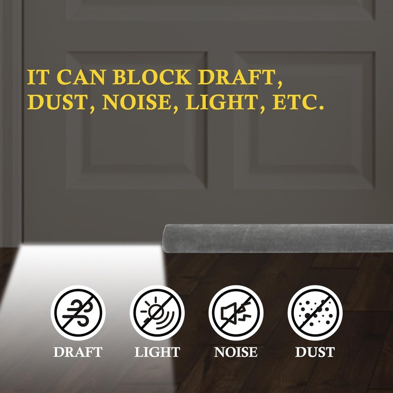 fowong Door Draft Stopper for Bottom of Door 30" Adjustable