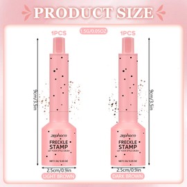 2 Colour Freckle Pen, Freckle Pen, Natural Lifelike Freckles Makeup Pen, Faux Freckles Makeup Pen, Freckle Pen (Dark Brown Light Brown) (Light Brown and Dark Brown-A)