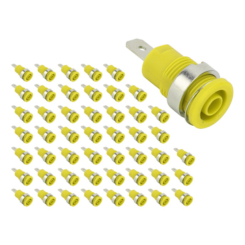 50Pcs Banana Socket 4mm High Current Discharge Long Service Life