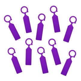 MHY 100 Pcs Thick Plastic Plant Labels - Garden Waterproof Plant Tree Tags - 4.3 inch Color Hanging Plant Markers for Plants, Potted Plants, Nurseries, Trees，Gardening (Purple)
