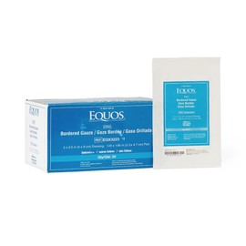 EQUOS Sterile Bordered Gauze, 2in x 3in Bordered Gauze Wound Dressing