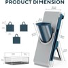 Eletronova Blue Mandoline Slicer, Vegetable Slicer, French Fry Cutter, Stainless