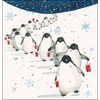 Greeting Card Traditional Penguins Christmas Advent Calendar Card, White