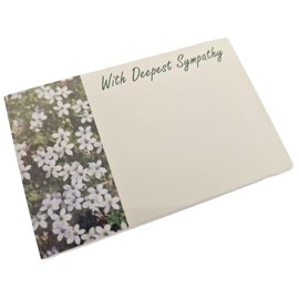 INERRA Flower Cards - Sympathy, Funeral and Remembrance Florist Message Cards - Pack of 50 (Sympathy 5552)