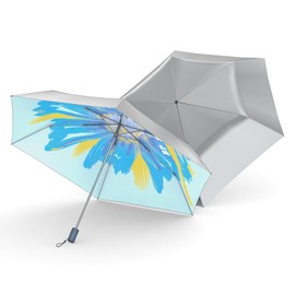 BP SUNNY Women's Folding Umbrella, 6 Ribs, Thai Silver Gel, Auto UV Protection, Sun or Rain, UPF 50+, Lightweight, Convenient for Work or School, Portable, Foldable Umbrella, Gift, Mother's Day,