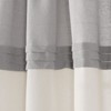 Lush Decor Farmhouse Faux Linen Colorblock Pleated Window Curtain Panel